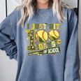 I Just Hit 100 Days Of School Baseball Teacher Boy Girl Kid Comfort Colors Sweatshirt Denim