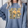 I Just Hit 100 Days Of School Baseball Teacher Student Retro Comfort Colors Sweatshirt Denim I Just Hit 100 Days Of School Baseball Teacher Student Retro Comfort Colors Sweatshirt Denim