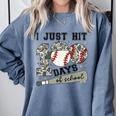 I Just Hit 100 Days Of School Teacher Baseball Boys Kids Comfort Colors Sweatshirt Denim I Just Hit 100 Days Of School Teacher Baseball Boys Kids Comfort Colors Sweatshirt Denim