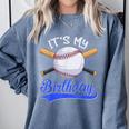 Kids 8th Baseball Birthday Party Boys Sport Fan 8 Years Old Comfort Colors Sweatshirt Denim Kids 8th Baseball Birthday Party Boys Sport Fan 8 Years Old Comfort Colors Sweatshirt Denim