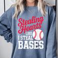 Kids Stealing Hearts Cute Baseball Boys Comfort Colors Sweatshirt Denim Kids Stealing Hearts Cute Baseball Boys Comfort Colors Sweatshirt Denim