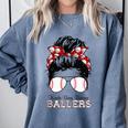Kinda Busy Raising Ballers Messy Bun Funny Baseball Mom Comfort Colors Sweatshirt Denim Kinda Busy Raising Ballers Messy Bun Funny Baseball Mom Comfort Colors Sweatshirt Denim