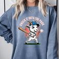 Knock It Outa The Park Baseball Goat Home Run Comfort Colors Sweatshirt Denim Knock It Outa The Park Baseball Goat Home Run Comfort Colors Sweatshirt Denim