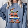 LA Sarape Los Angeles LA Sarape East LA Baseball Mexican Premium Tri-Blend Comfort Colors Sweatshirt Denim LA Sarape Los Angeles LA Sarape East LA Baseball Mexican Premium Tri-Blend Comfort Colors Sweatshirt Denim