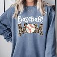 Leopard Baseball Mom Baseball Mama Retro Cute Mother's Day Comfort Colors Sweatshirt Denim Leopard Baseball Mom Baseball Mama Retro Cute Mother's Day Comfort Colors Sweatshirt Denim