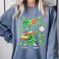 Leprechaun Playing Baseball Happy St Patricks Day Men Boys Comfort Colors Sweatshirt Denim Leprechaun Playing Baseball Happy St Patricks Day Men Boys Comfort Colors Sweatshirt Denim