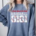 Loud And Proud Baseball Gigi Baseball Mom Comfort Colors Sweatshirt Denim