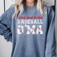 Loud And Proud Baseball G'Ma Baseball Mom Comfort Colors Sweatshirt Denim Loud And Proud Baseball G'Ma Baseball Mom Comfort Colors Sweatshirt Denim