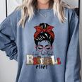 Loud And Proud Baseball Mom Comfort Colors Sweatshirt Denim