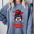 Loud And Proud Baseball Mom Messy Bun Leopard Mother Day Comfort Colors Sweatshirt Denim Loud And Proud Baseball Mom Messy Bun Leopard Mother Day Comfort Colors Sweatshirt Denim