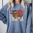 Loud Proud Mama Baseball Mom Comfort Colors Sweatshirt Denim