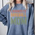 Loudmouth Baseball Mom Mother's Day Sports Cute Comfort Colors Sweatshirt Denim Loudmouth Baseball Mom Mother's Day Sports Cute Comfort Colors Sweatshirt Denim