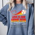 Love Is Our Home Run Baseball Valentine Couple Comfort Colors Sweatshirt Denim Love Is Our Home Run Baseball Valentine Couple Comfort Colors Sweatshirt Denim