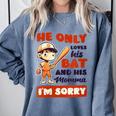 Loves Bat And His Momma Baseball Mom Comfort Colors Sweatshirt Denim Loves Bat And His Momma Baseball Mom Comfort Colors Sweatshirt Denim