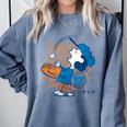 Lucy Van Pelt Baseball Catch Comfort Colors Sweatshirt Denim