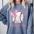 Mama Biggest Fan Coquette Bow Baseball Mom Fan Mother's Day Comfort Colors Sweatshirt Denim Mama Biggest Fan Coquette Bow Baseball Mom Fan Mother's Day Comfort Colors Sweatshirt Denim