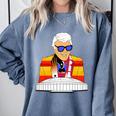 Marvin Zindler Houston Soccer Football Basketball Baseball Premium Tri-Blend Comfort Colors Sweatshirt Denim