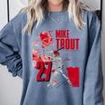 Mike Trout Los Angeles A MLB Baseball Players MLBMTR304N Comfort Colors Sweatshirt Denim Mike Trout Los Angeles A MLB Baseball Players MLBMTR304N Comfort Colors Sweatshirt Denim