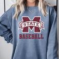 Mississippi State Baseball Bulldogs NCAA MS16 Comfort Colors Sweatshirt Denim Mississippi State Baseball Bulldogs NCAA MS16 Comfort Colors Sweatshirt Denim