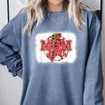 Mom Of Both Baseball Mom Mommy Comfort Colors Sweatshirt Denim