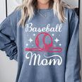 Mommy Baseball Mom Comfort Colors Sweatshirt Denim