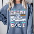 Mommy Of The Birthday Boy Baseball Ice Cream Drip Matching Comfort Colors Sweatshirt Denim