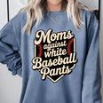 Moms Against Baseball Pants Baseball Mom Premium Tri-Blend Comfort Colors Sweatshirt Denim