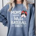 Moms Against White Baseball Pants For a Baseball Mom Comfort Colors Sweatshirt Denim