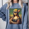 Mona Lisa Baseball Trending Aesthetic Streetwear Comfort Colors Sweatshirt Denim