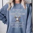 Mothering Boys Messy Loud Chaotic Baseball Mom Comfort Colors Sweatshirt Denim Mothering Boys Messy Loud Chaotic Baseball Mom Comfort Colors Sweatshirt Denim