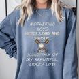 Mothering Boys Messy Loud Chaotic Baseball Mom Premium Comfort Colors Sweatshirt Denim Mothering Boys Messy Loud Chaotic Baseball Mom Premium Comfort Colors Sweatshirt Denim