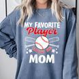 Mother's Day Baseball Mom Comfort Colors Sweatshirt Denim
