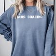 Mrs Coach Football Basketball Baseball Coach Wife Comfort Colors Sweatshirt Denim