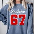 Number 67 Numbered Six Seven Baseball Jersey Style Team 67 Comfort Colors Sweatshirt Denim Number 67 Numbered Six Seven Baseball Jersey Style Team 67 Comfort Colors Sweatshirt Denim