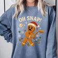 Oh Snap Gingerbreadman Christmas Baseball Comfort Colors Sweatshirt Denim Oh Snap Gingerbreadman Christmas Baseball Comfort Colors Sweatshirt Denim