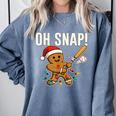 Oh Snap Gingerbreadman Christmas Baseball Humor Comfort Colors Sweatshirt Denim Oh Snap Gingerbreadman Christmas Baseball Humor Comfort Colors Sweatshirt Denim