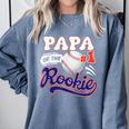 Papa Rookie Of Year 1st Birthday Baseball Theme Matching Comfort Colors Sweatshirt Denim Papa Rookie Of Year 1st Birthday Baseball Theme Matching Comfort Colors Sweatshirt Denim