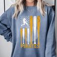 Pirates Baseball Fan Apparel For Sports Enthusiasts Comfort Colors Sweatshirt Denim