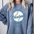 Professional Baseball Mom Team Sports Comfort Colors Sweatshirt Denim