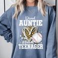 Proud Auntie Of An Official Teenager 13th Birthday Baseball Comfort Colors Sweatshirt Denim Proud Auntie Of An Official Teenager 13th Birthday Baseball Comfort Colors Sweatshirt Denim