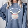 PROUD BASEBALL MOM Comfort Colors Sweatshirt Denim
