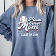 Proud Senior Mom Class Of 2024 Baseball Mom Graduate School Comfort Colors Sweatshirt Denim Proud Senior Mom Class Of 2024 Baseball Mom Graduate School Comfort Colors Sweatshirt Denim