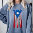 Puerto Rican Baseball Bats Puerto Rico Flag Pride BéIsbol Comfort Colors Sweatshirt Denim Puerto Rican Baseball Bats Puerto Rico Flag Pride BéIsbol Comfort Colors Sweatshirt Denim