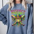 Respect The Drip Mardi Gras Baseball Ice Cream Boys Carnival Comfort Colors Sweatshirt Denim