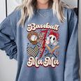 Retro Groovy Baseball Mama Baseball Mom Lover Comfort Colors Sweatshirt Denim Retro Groovy Baseball Mama Baseball Mom Lover Comfort Colors Sweatshirt Denim