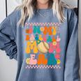 Retro Groovy In My Baseball Mom Era Happy Women Premium Comfort Colors Sweatshirt Denim Retro Groovy In My Baseball Mom Era Happy Women Premium Comfort Colors Sweatshirt Denim