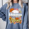 Retro Groovy Baseball Mom Family Matching Women Comfort Colors Sweatshirt Denim Retro Groovy Baseball Mom Family Matching Women Comfort Colors Sweatshirt Denim