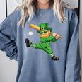Retro Leprechaun Baseball St Patricks Day Sport Men Boy Kids Comfort Colors Sweatshirt Denim Retro Leprechaun Baseball St Patricks Day Sport Men Boy Kids Comfort Colors Sweatshirt Denim