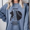 Retro Moms Against Baseball Pants Baseball Mom Comfort Colors Sweatshirt Denim