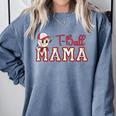 Retro Tball Mama Art Baseball Mom Softball Comfort Colors Sweatshirt Denim